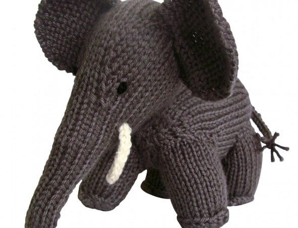Elephant knit toy