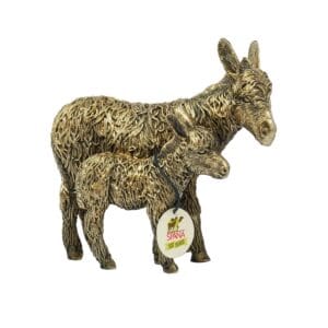 Donkey and foal gold figurine